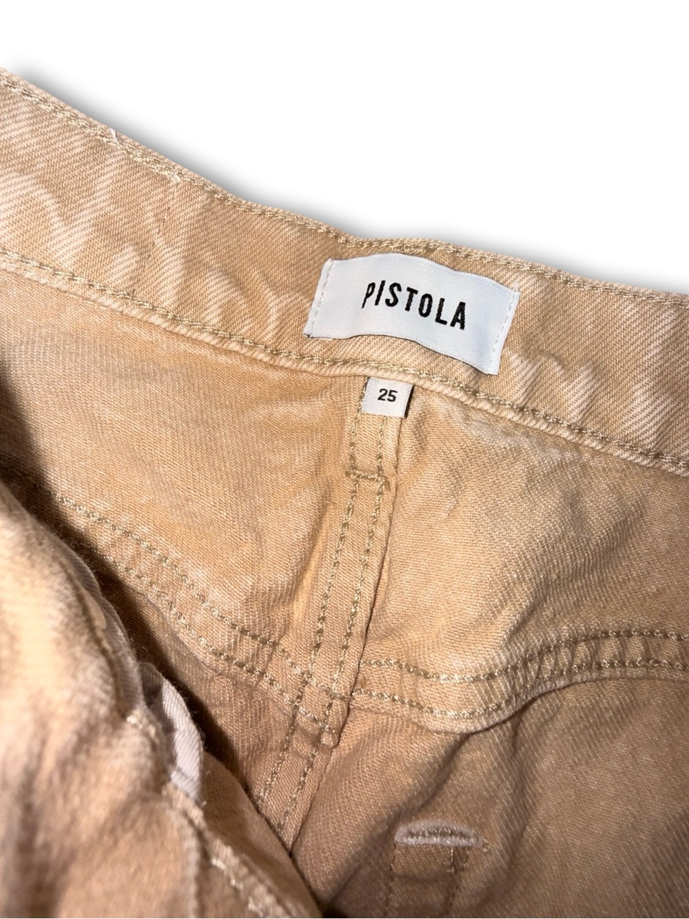 pistola Straight Leg Jeans in Light Beige - Picture 4 of 5